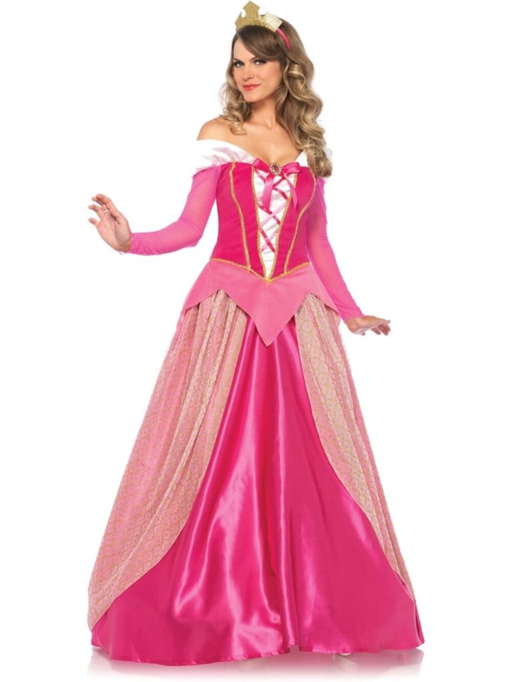Classic Sleeping Beauty Princess Costume Dress for Women - Fairytale Outfit